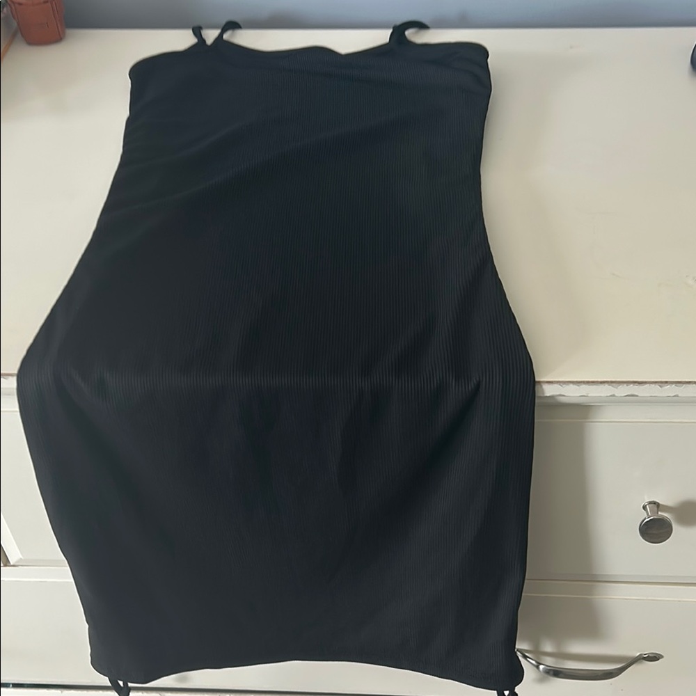 SHEIN Black Midi Dress